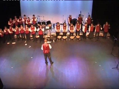 pupitre bombardes Bagad Ker Vourdel, Izabel Ar Iann