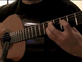 Walking bass line guitar exercise (tutorial)