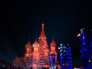 Световое шоу на  Храме Василия Блаженного(собора Покрова Божией Матери на Рву)