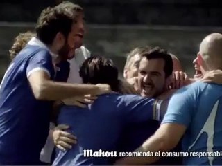 Arbeloa, publicité bière Mahou (Espagne, novembre 2011)