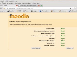 Installation de moodle sur un serveur kwartz
