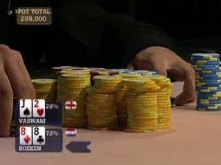 Noah Boeken Exclusive - EPT 1 - Boeken outplays Vaswani pre-flop  PokerStars.com