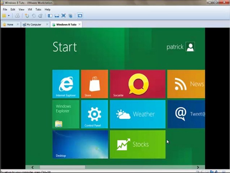 Installer Windows 8 Developer avec VMware Workstation 8