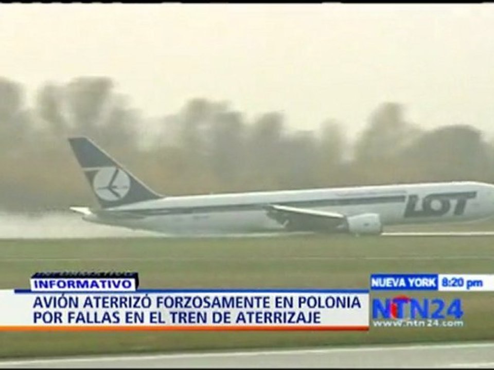 Avión aterrizó forzosamente en Polonia por fallas en el tren de aterrizaje - NTN24.com