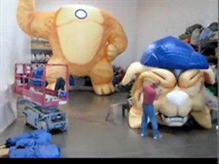 Butler Bulldog Advertising Inflatable - Paint Process of Advertising Balloon