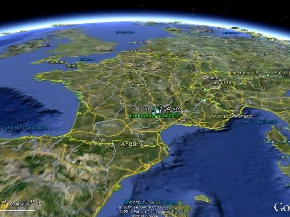 Endurance Trail des Templiers 2011 : Profil et Parcours 3D (Festival des Templiers à Millau)