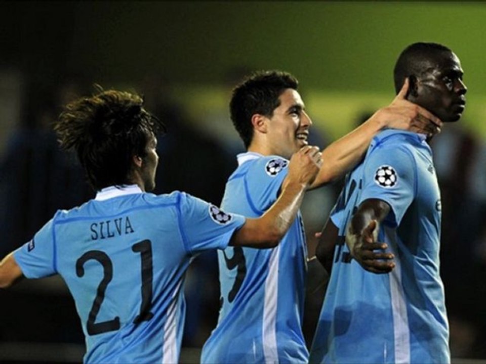 Villareal 0-3 Manchester City Toure double, Balotelli penalty