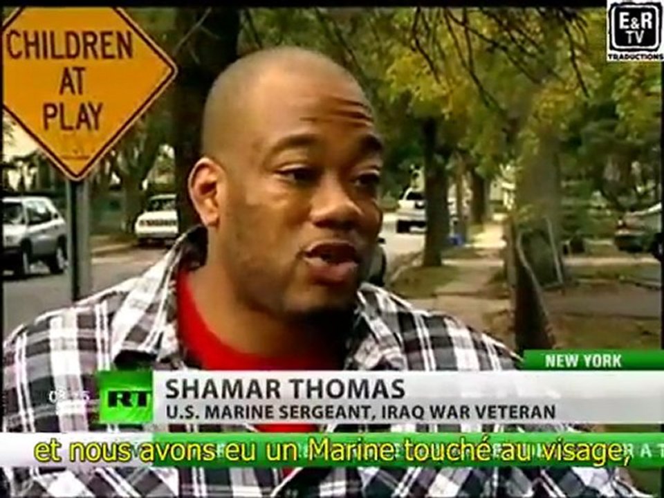 le mouvement Occupy Marines et shamar face aux policier