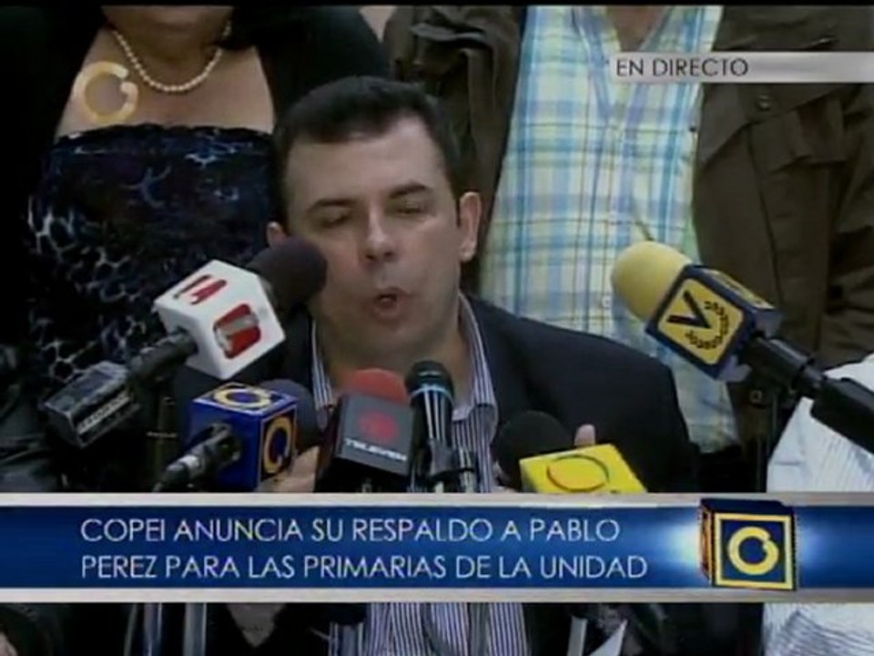 Copei respalda a Pablo Pérez a las primarias