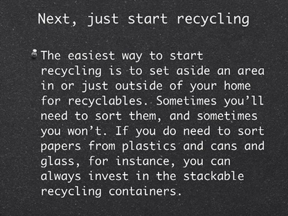 How to Recycle - The Basics