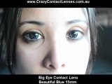 Crazy Contact Lenses - Big Eye Beautiful Blue 15mm Circle Lenses - Asian Girl