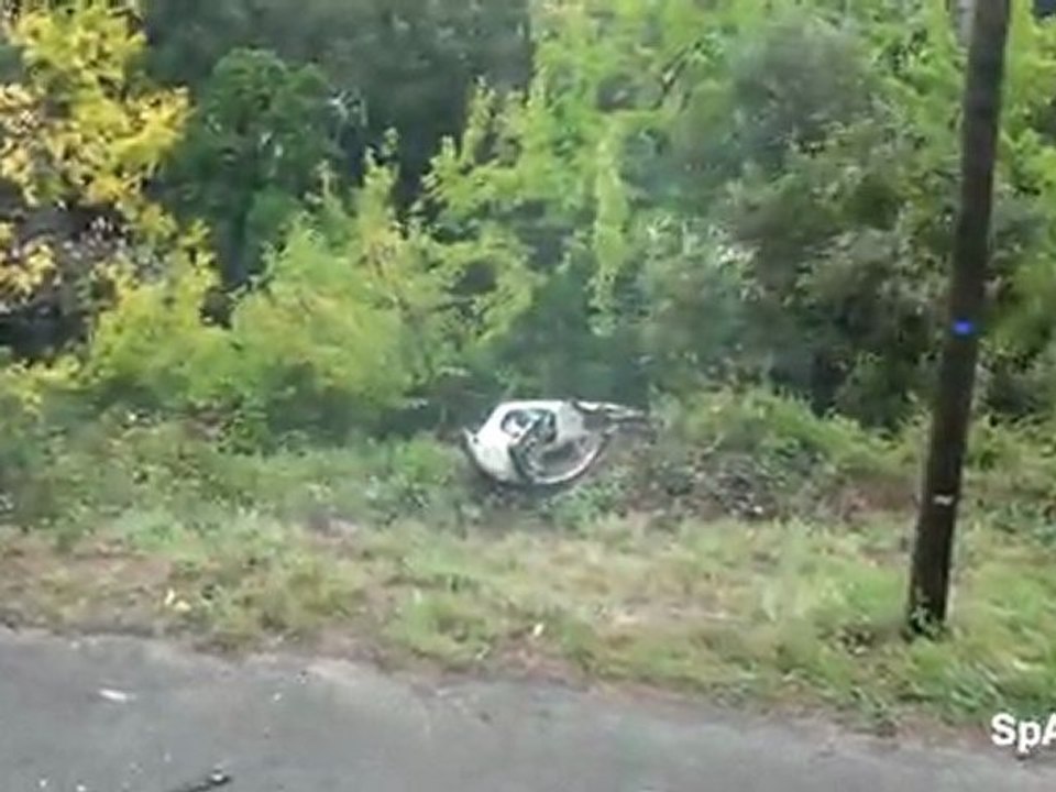 Crash Clio - Rallye des Cevennes 2011