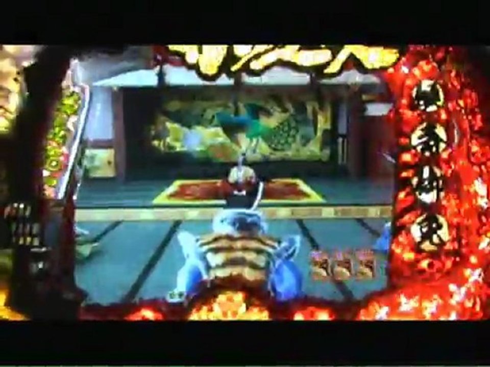 パチンコ動画-花の慶次～焔の全回転大当たりシーン