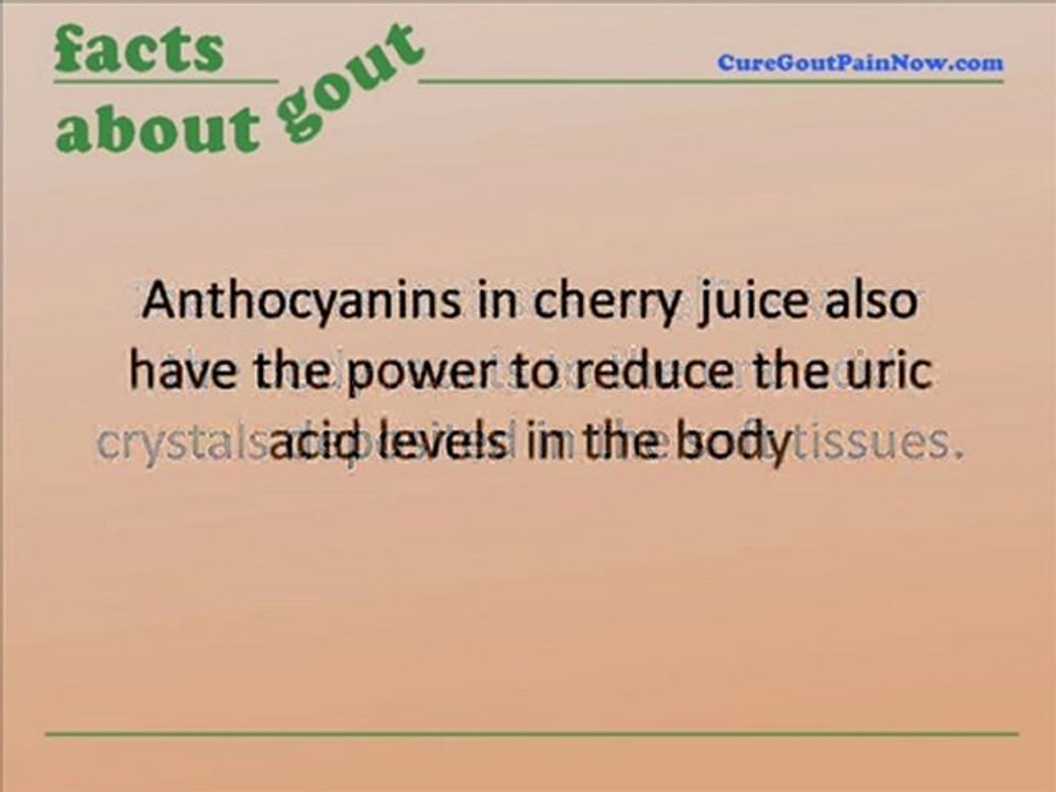 The Connection Between Cherry Juice And Gout