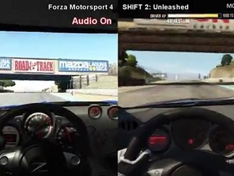 Forza Motorsport 4 vs SHIFT 2 Unleashed - Nissan 370Z at Laguna Seca