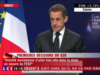 Sarkozy "La classe politique Grecque a recu le message"