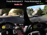 Forza Motorsport 3 vs Forza Motorsport 4 - Renault Megane RS 250 at Camino Viejo de Montserrat