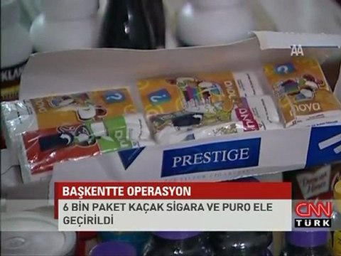 Ankara Gümrük Muhafaza Başmüdürlüğü-Kaçak Sigara Bitkisel İlaç-CNN Türk Televizyonu