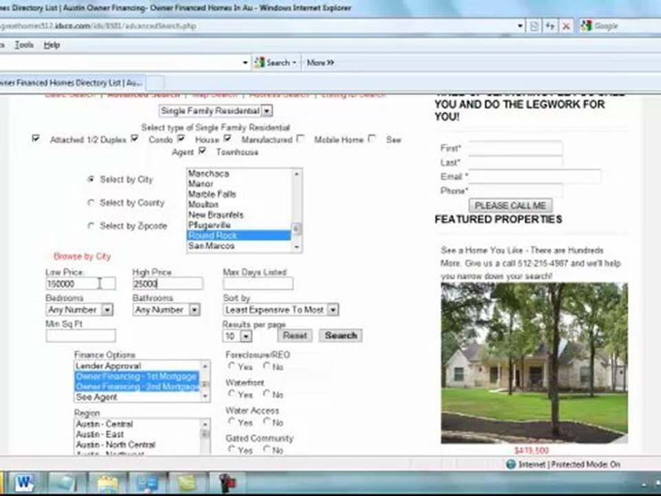 AustinOwnerFinancedHomeSearch-DailyMot