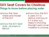 SUV seat covers for Christmas