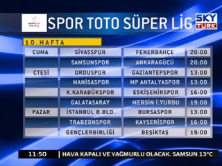 Süper Lig'de Haftanın Programı