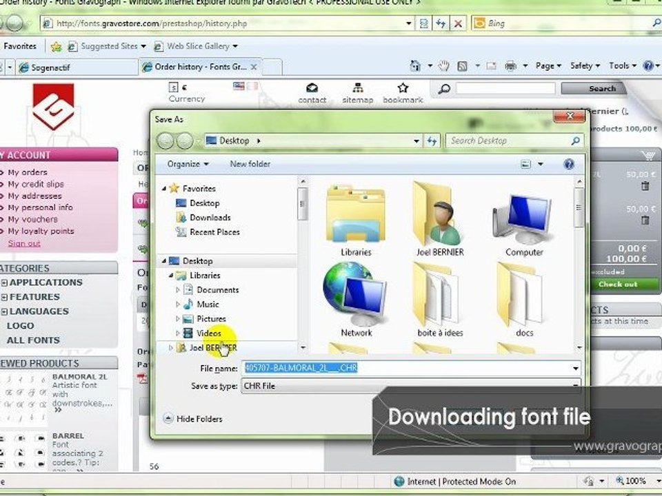 Gravograph -- Webshop font library