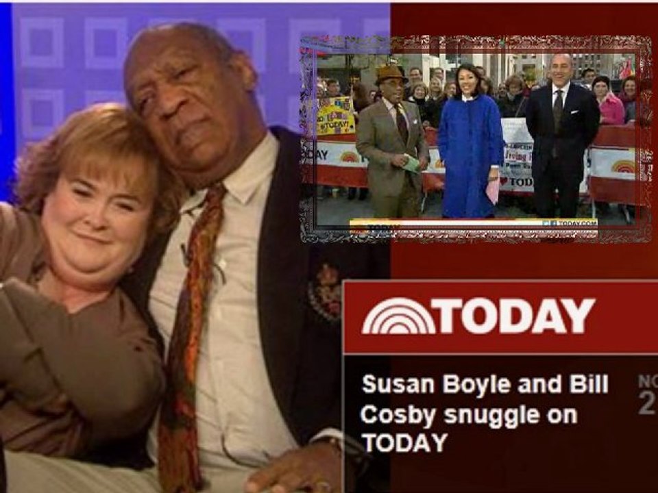 SUSAN BOYLE - Susan Boyle and Bill Cosby snuggle on TODAY