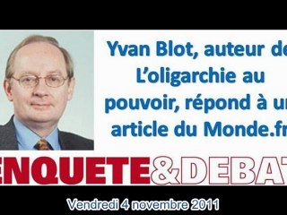Yvan Blot réagit à un article du Monde.fr qui lui est consacré