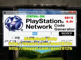 PlayStation Network PSN Code Generator 2012 2.0v