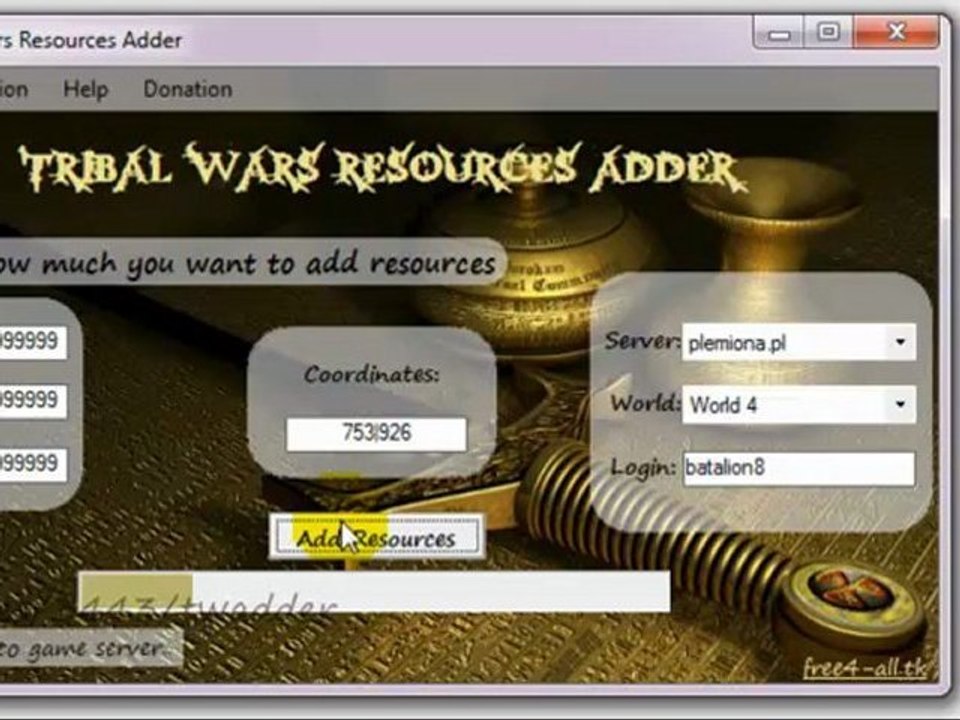 tribal wars resources adder -Hack + PROOF