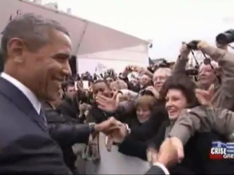 Arrivée G20 Barack Obama et Nicolas Sarkozy France 2
