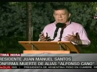 Santos insta a las FARC a desmovilizarce tras muerte de Cano