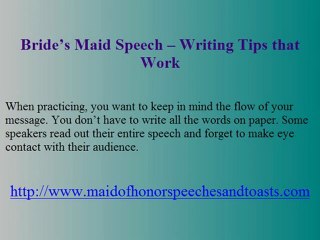 Funny Maid of Honor Speeches - Keeping the Listeners Happy and Amused