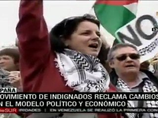 Marchan indignados en Madrid