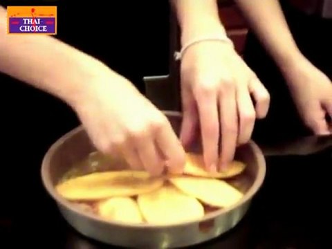 Thai-Choice Fusion Recipe, Mango Tart Tatin with Coconut Milk