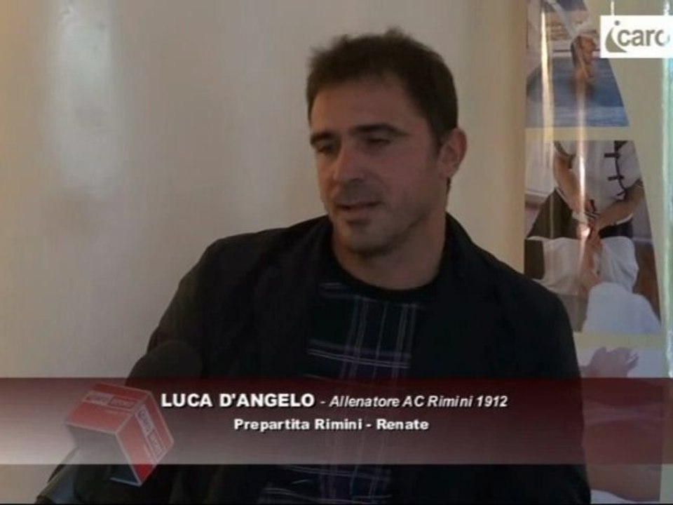 Icaro Sport. Rimini-Renate, il pregara di D'Angelo