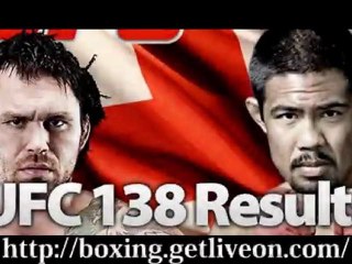 Leben vs Munoz live UFC 138 sopcast online HD video coverage on pc