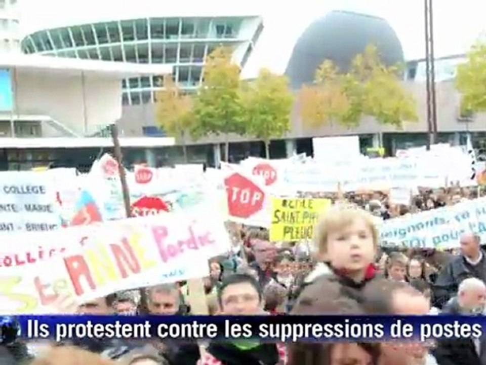 Enseignement catholique: manifestation à Rennes contre les suppressions de postes