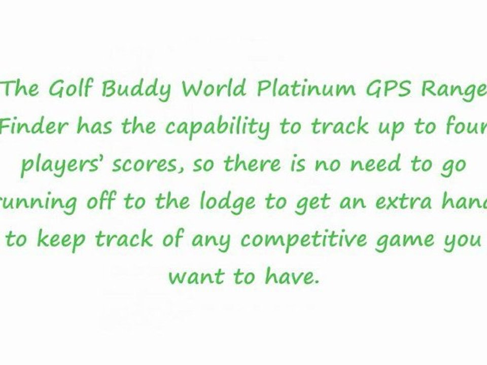 Golf Buddy World Platinum GPS Range Finder Review