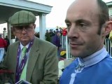 Réaction d'Olivier Peslier après sa 3ème place avec Goldikova dans la Breeders' Cup 2011