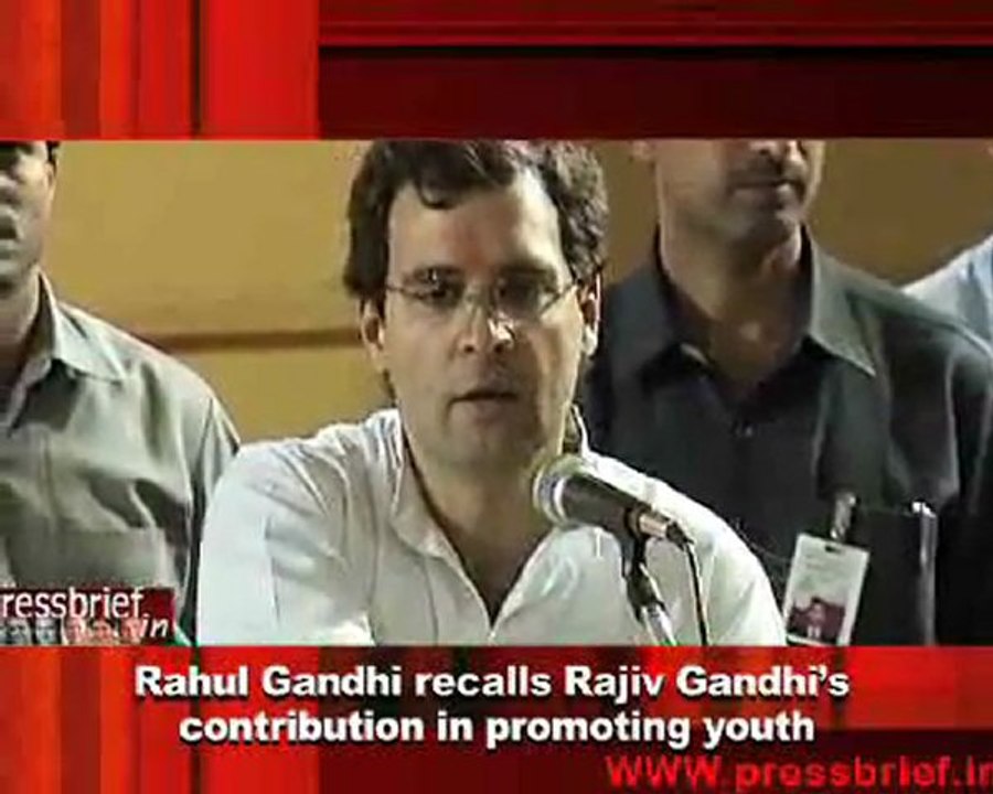 Rahul Gandhi recalls Rajiv Gandhi’s  contribution in promoting youth