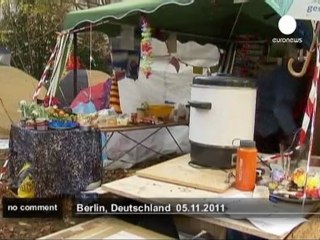 Les Indignés dans les rues de Francfort - no comment