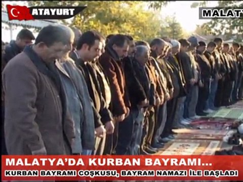 Malatya’da Kurban Bayramı coşkusu, Bayram Namazı ile başladı.