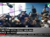 Otto Pérez ejerció su sufragio