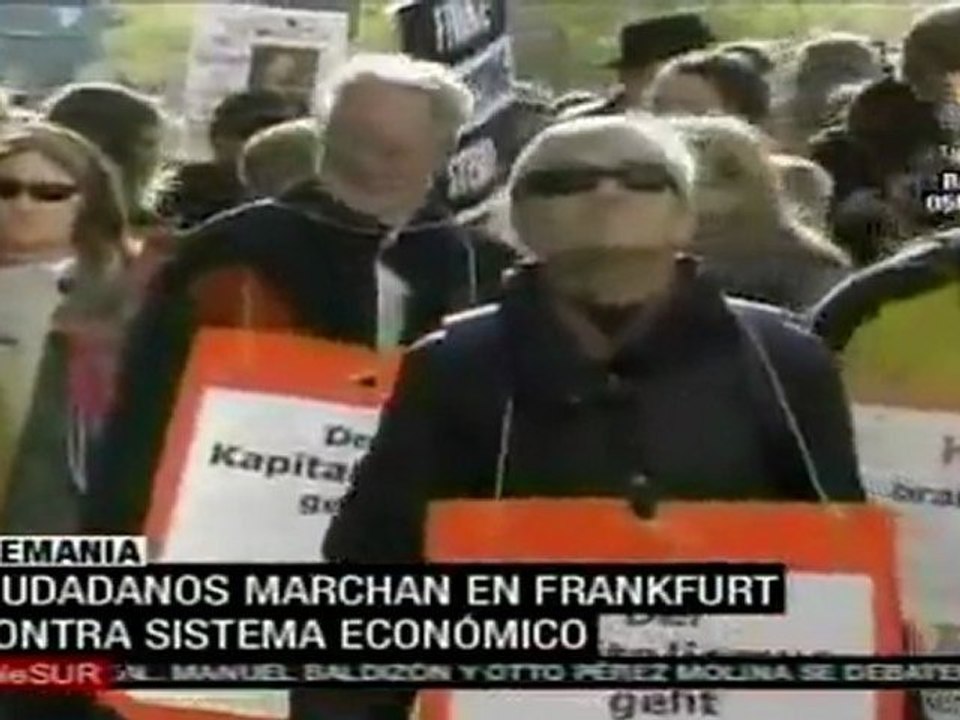 Ciudadanos de Frankfurt exigen nuevo sistema económico