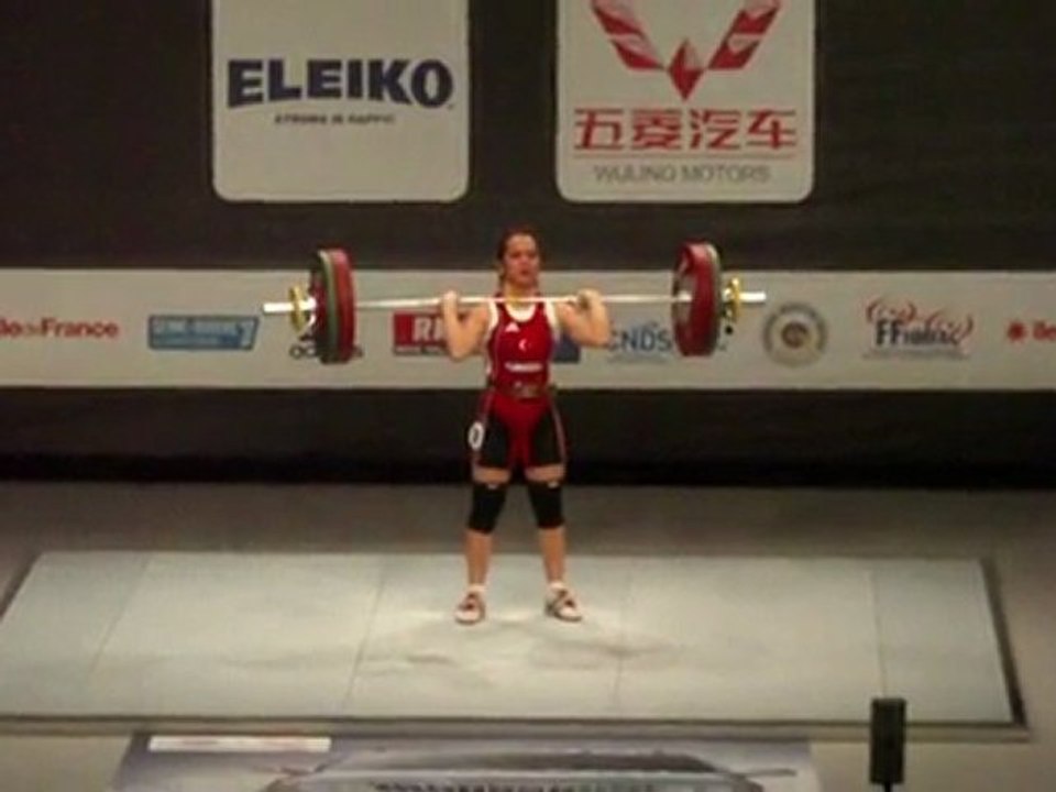 Weightlifting World Championships Paris 2011 - W53kg - F.E PEKMEZCI - Clean and Jerk 1 - 98kg