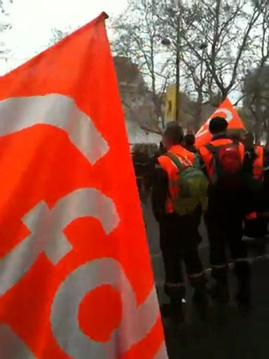 Manifestation Pompiers Professionnels Paris 3 novembre 2011 République-Denfert Rochereau
