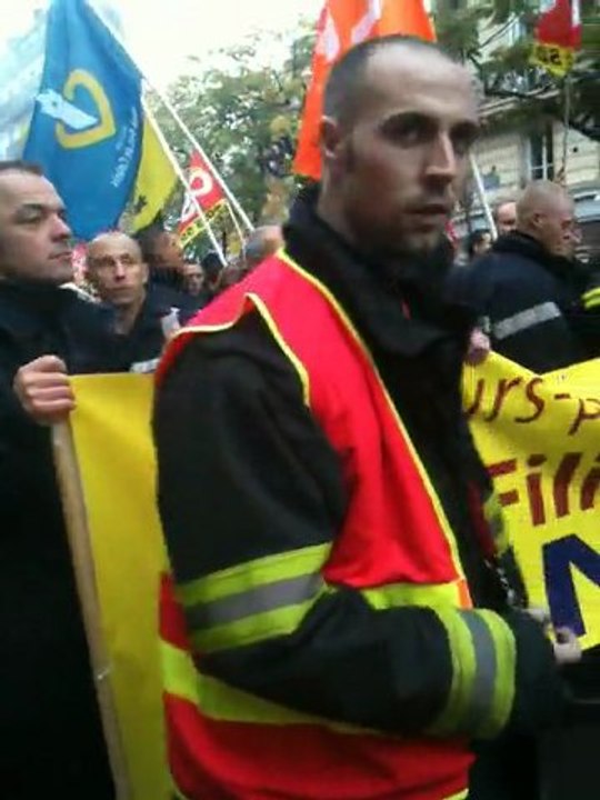Manifestation Pompiers Professionnels Paris 3 novembre 2011 République-Denfert Rochereau