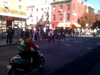 NYC Marathon en remontant Bedford Ave