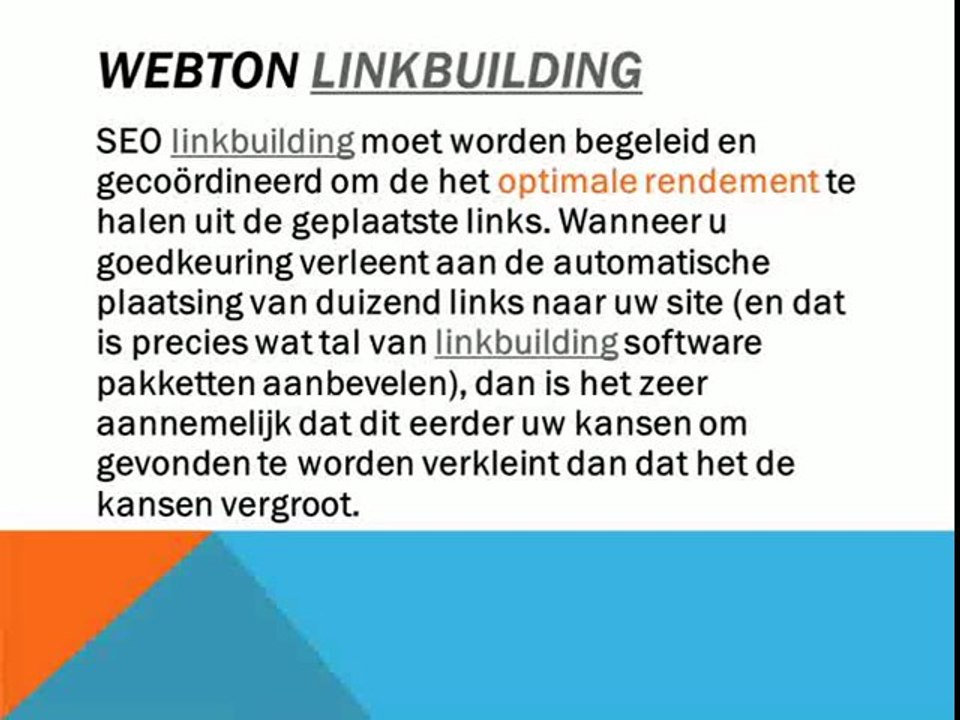 Linkbuilding, uw website hoog in google?